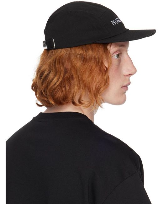 Fiorucci Black Embroide Cap for men