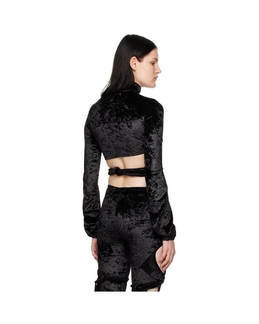 OTTOLINGER Black Wrap Loop Turtleneck
