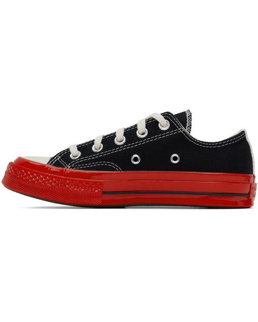 COMME DES GARÇONS PLAY Black Comme Des Garçons Play & Red Converse Edition Chuck 70 Low-top Sneakers