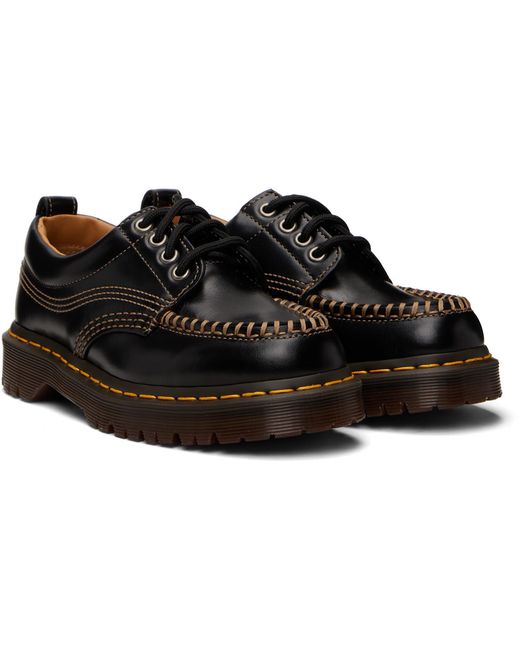 Dr. Martens Black Lowell Leather Moc Toe Derbys