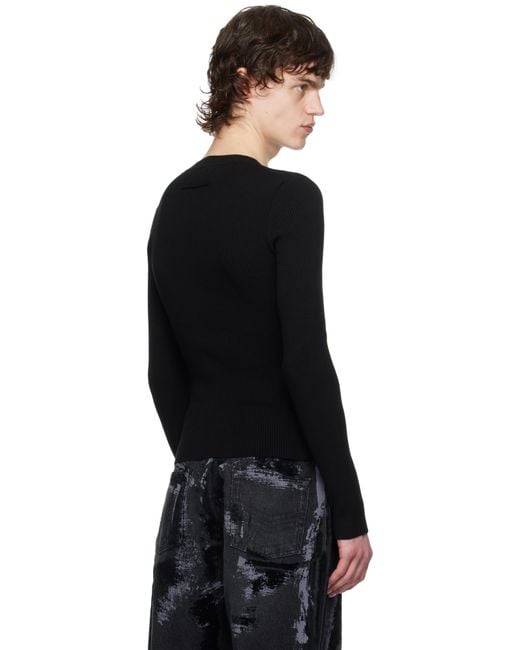 Jean Paul Gaultier Black 'The Chevrons' Sweater for men