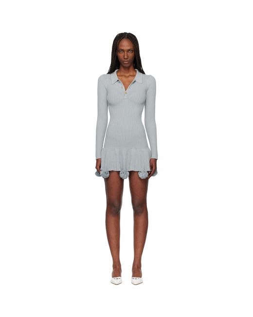 Conner Ives Black Pom Pom Polo Minidress