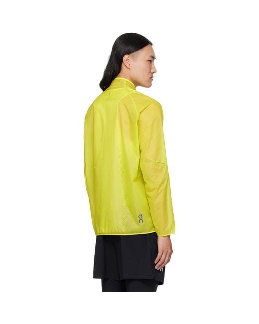 On Shoes Yellow Zero Jacket for men
