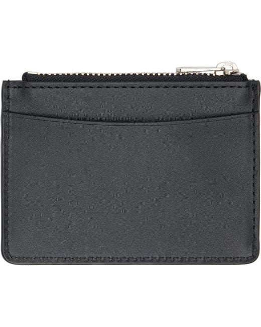 A.P.C. Black Paris Card Holder for men