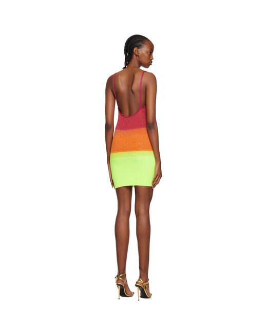 Gcds Black Multicolor Degradé Minidress