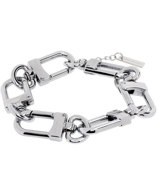 Bracelet argenté à mousquetons Feng Chen Wang pour homme en coloris Black