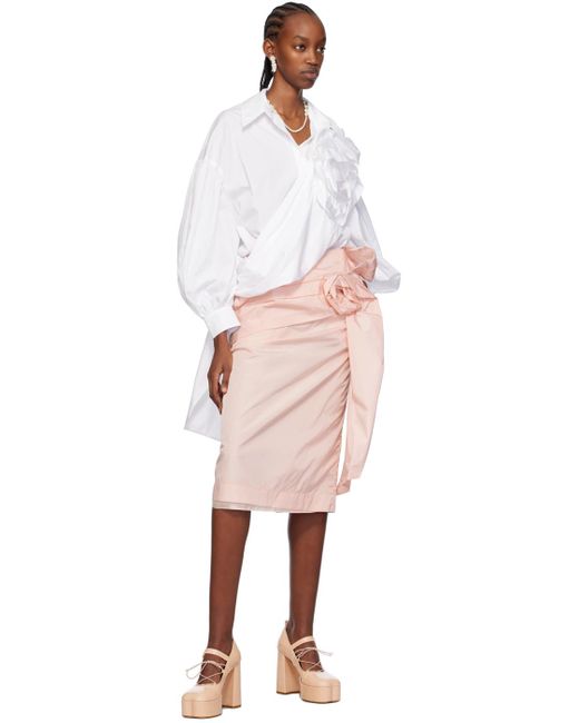 Simone Rocha Multicolor Pink Pressed Midi Skirt