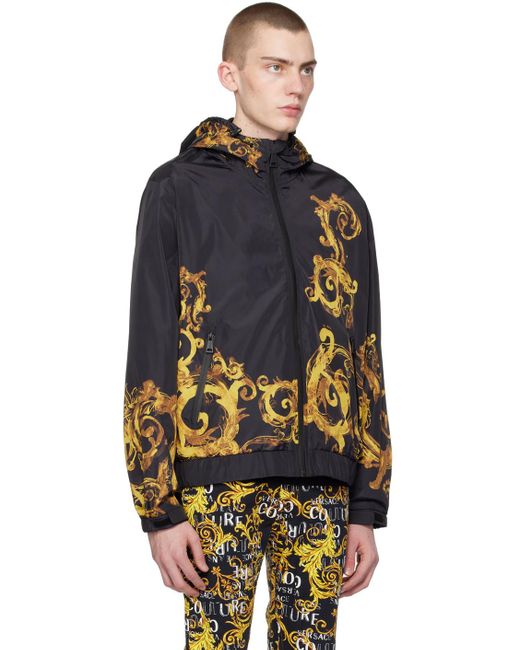 Versace Black Watercolor Couture Jacket for men