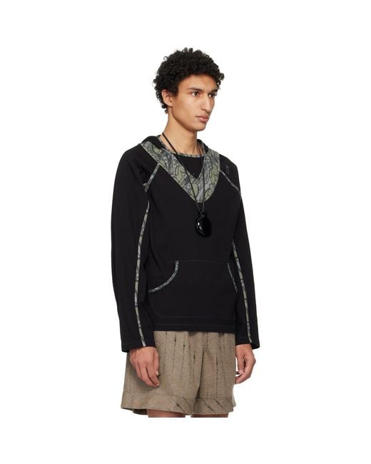 Kiko Kostadinov Black Gizi Hoodie for men