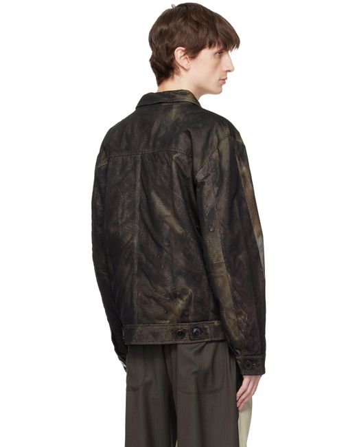 Blouson Noir Et À Motif Graphique Serapis pour homme en coloris Black
