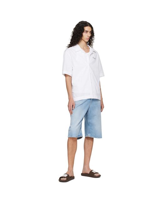 Givenchy White Poplin Stamp Print' Shirt for men