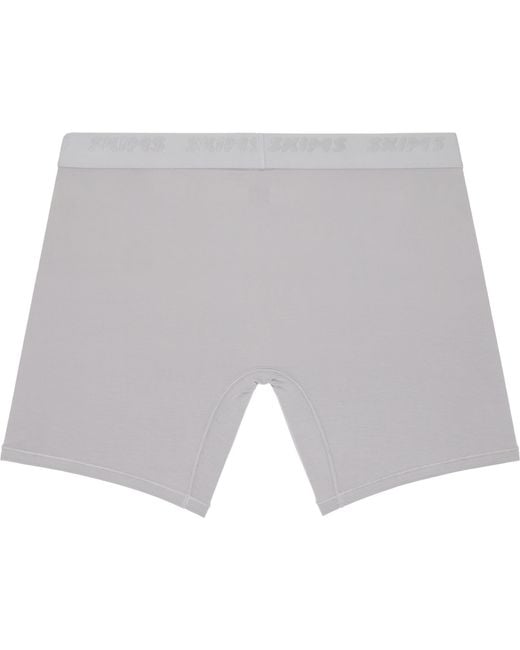 Skims Gray Three-Pack Stretch 5 Boxer Briefs for men