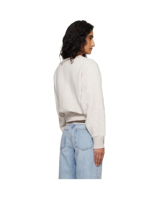 Anine Bing Natural Harry Shrunken Sweatshirt
