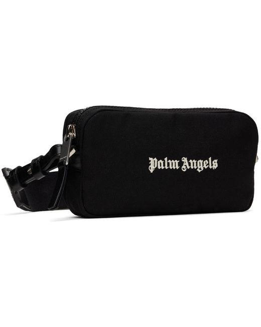 Palm Angels Black Logo Camera Case S Bag for men
