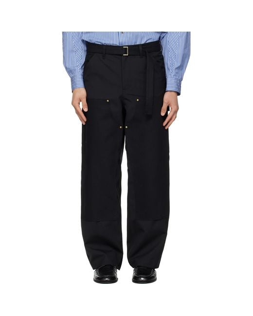 Sacai Black Carhartt Wip Edition Duck Trousers for men