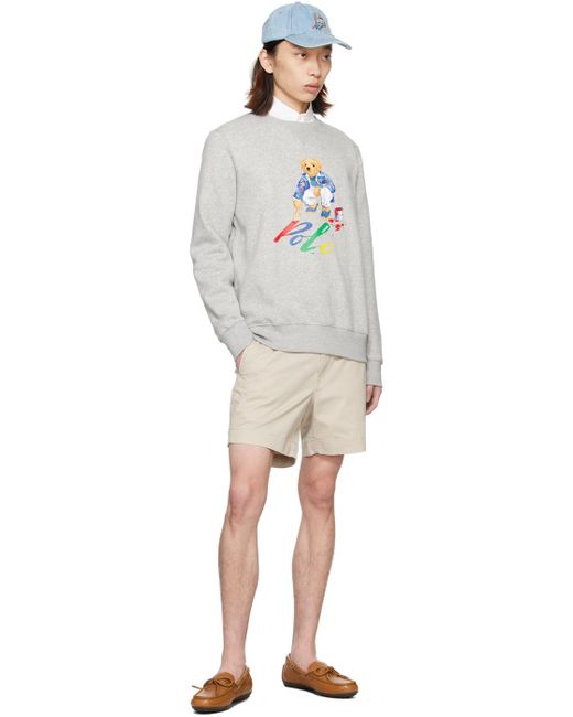 Polo Ralph Lauren Multicolor Gray Polo Bear Sweatshirt for men