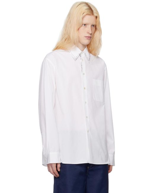 Marni White Beaded Shirt for men