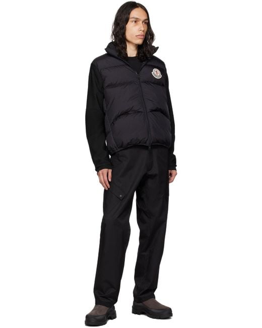Moncler Black Quilted Down Cardigan for men