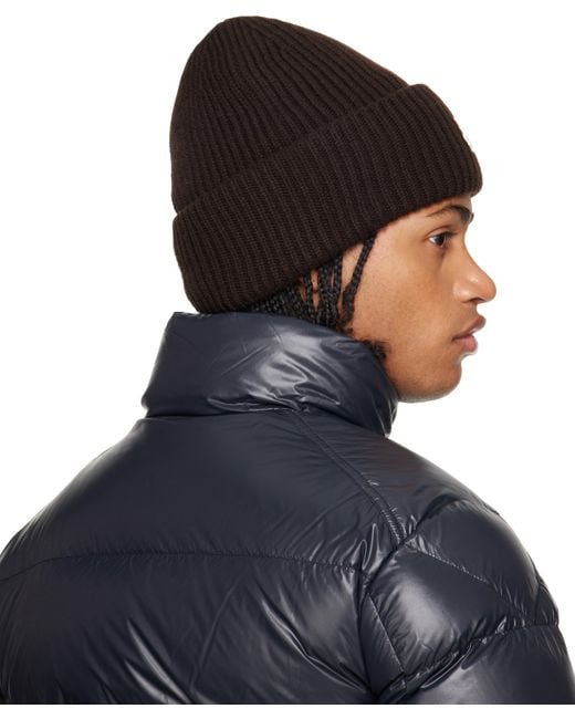 Moncler Black Wool & Cashmere Beanie for men