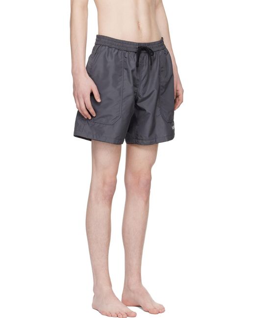 Maillot de bain réversible gris à motif baroque Versace pour homme en coloris Black