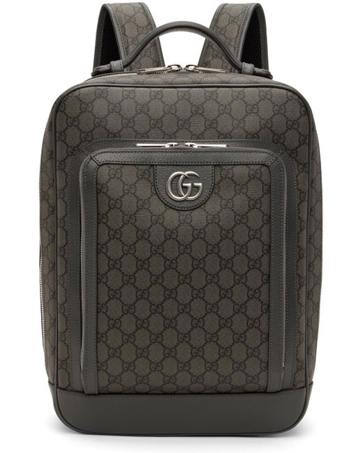 Mini sac à dos gris à motif gg Gucci pour homme en coloris Black