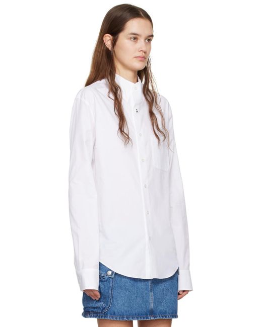 Coperni White Band Collar Shirt
