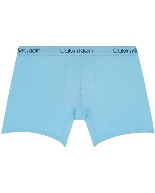 Calvin Klein Three-pack Blue Micro Boxer Briefs for men