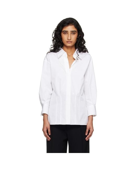 Givenchy White Slashed Poplin Shirt