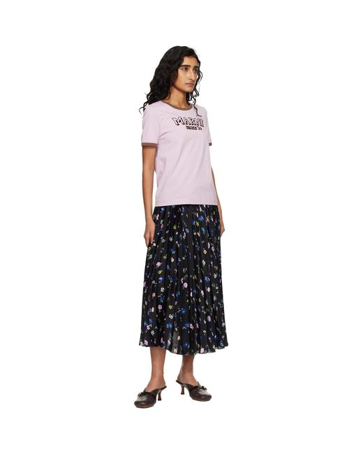 Marni Black Flock Print Jersey T-Shirt