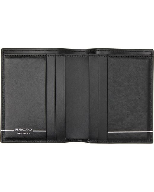 Ferragamo Black Gancini Credit Card Holder for men