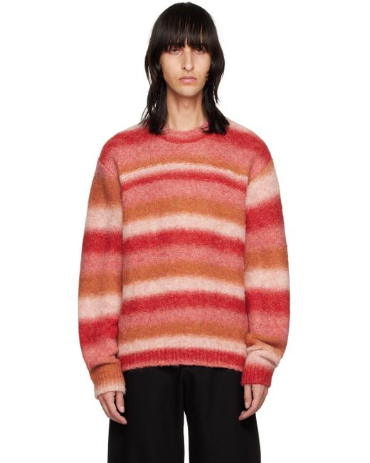 Wooyoungmi Red Striped Sweater for men