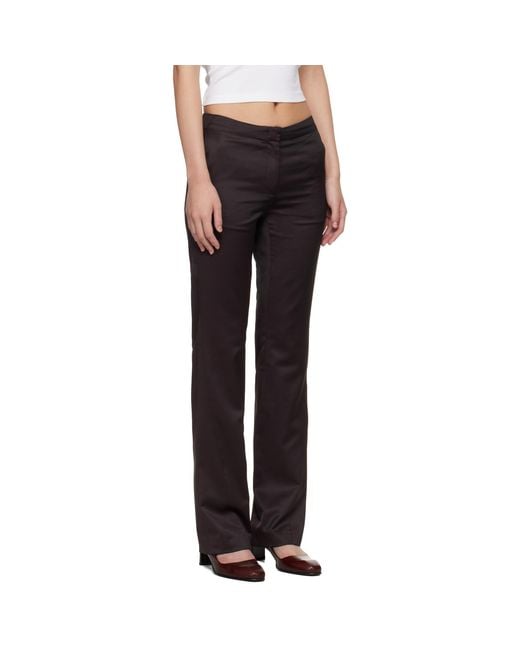 Our Legacy Black Burgundy Poise Trousers