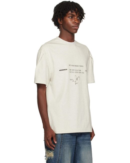 Adererror Multicolor Gray Bonded T-shirt for men