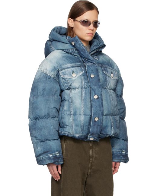 Acne Blue Oversized Puffer Down Jacket