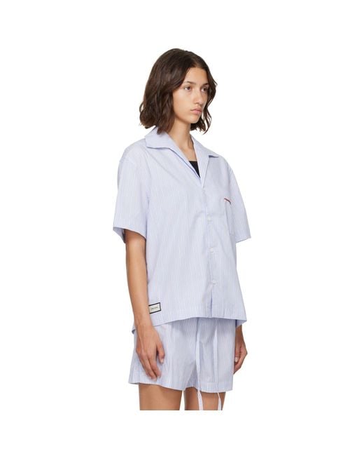Entire studios Blue S/S Pyjama Shirt