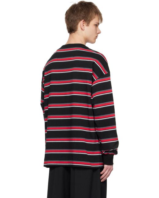 Juun.J Blue Striped Long Sleeve T-shirt for men