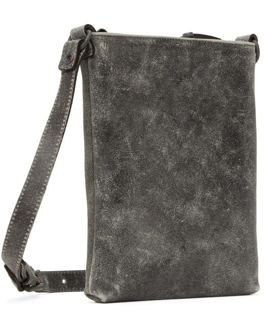 Vivienne Westwood Black Gray Duke Square Crossbody Bag for men
