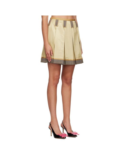 Moschino Yellow Beige Inside Out Miniskirt