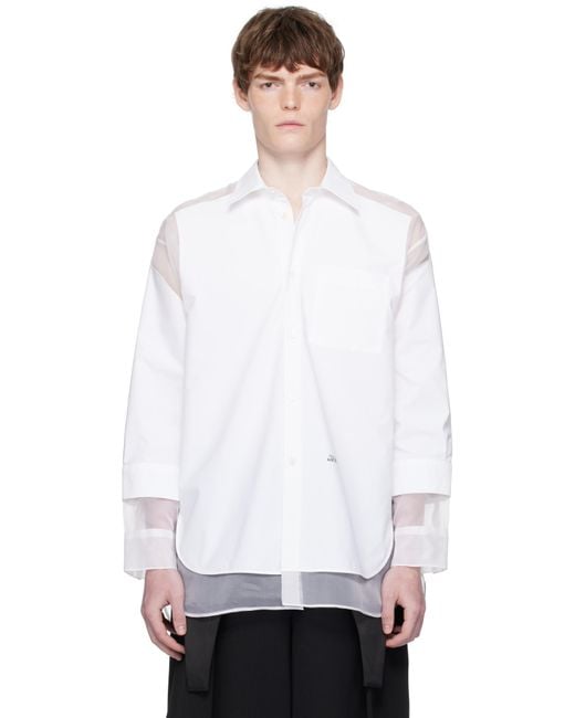 Jean Paul Gaultier White 'The Petit Grand' Shirt for men