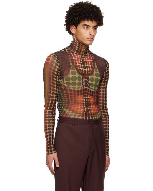 Jean Paul Gaultier Brown Dots Turtleneck for Men | Lyst Jean Paul Gaultier Brown Dots Turtleneck for Men | Lyst