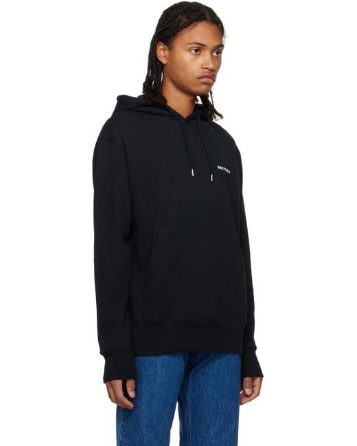 Norse Projects Black Navy Arne Hoodie for men