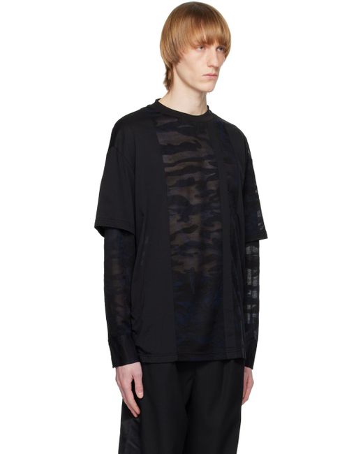 Feng Chen Wang Black Camouflage Sweatshirt for men