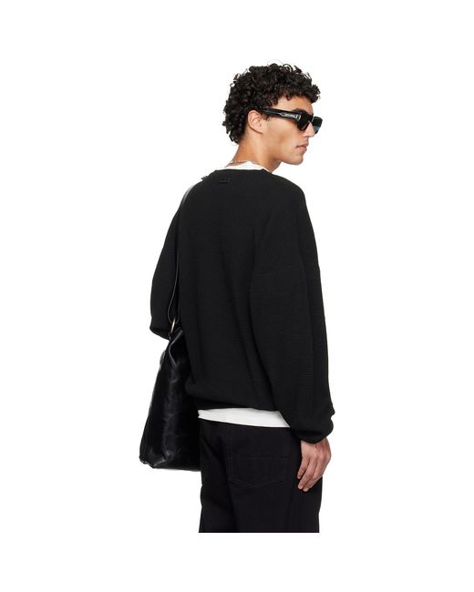 Fear Of God Black Holiday Waffle Crewneck 90S Sweater for men
