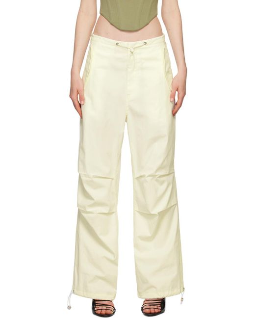 Dion Lee Natural Off-white toggle Parachute Trousers
