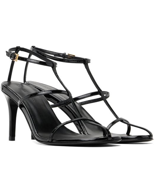 Khaite Black Cage Heeled Sandals