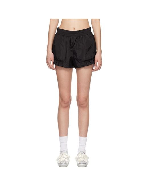 Simone Rocha Black Frill Track Shorts