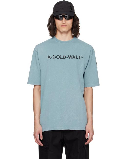 A_COLD_WALL* Blue Overdye T-Shirt for men