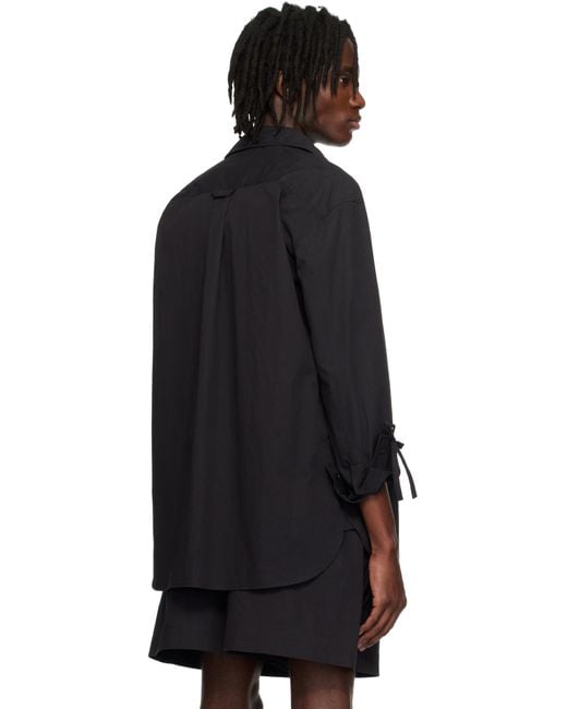 メンズ Simone Rocha ブラック Bow Detail Workwear シャツ Black