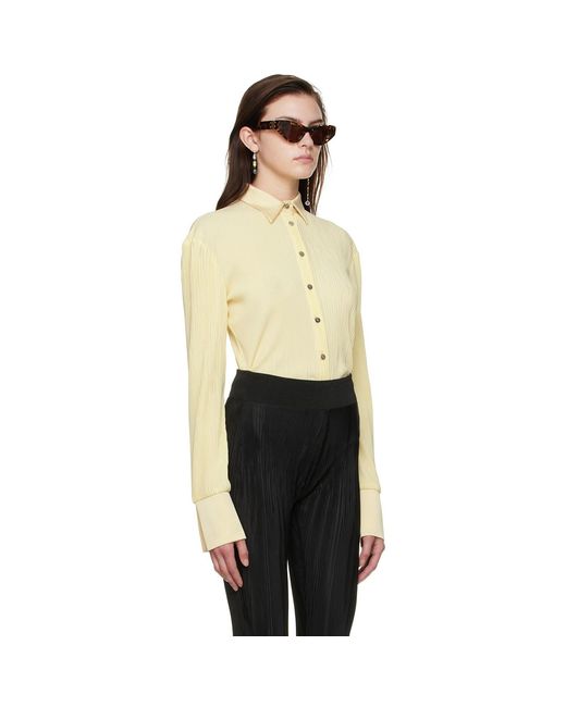 Atlein Black Yellow Polyester Shirt