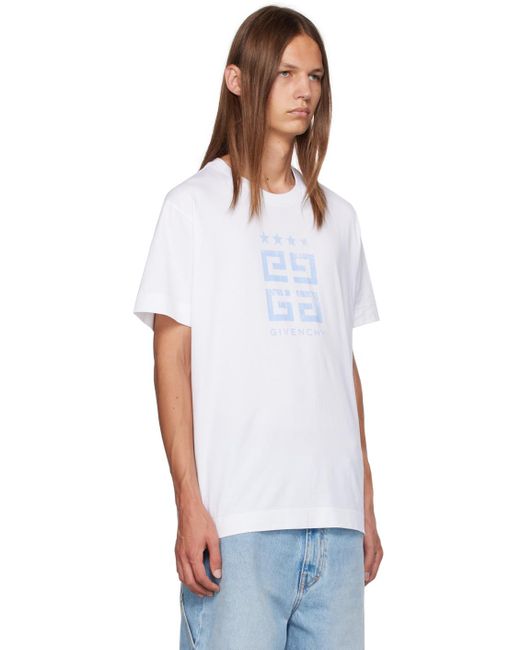 Givenchy White 4g Stars T-shirt for men